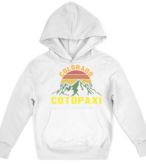 Colorado Cotopaxi Vintage Mountains Hiking Wildlif Kids Hoodie