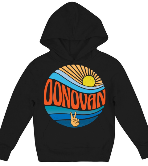 Donovan Shirt Vintage Sunset Donovan Groovy Tie Kids Hoodie