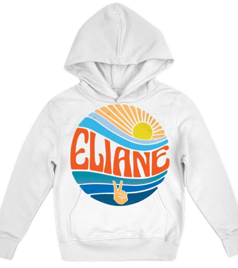 Eliane Shirt Vintage Sunset Eliane Groovy Tie Dye Kids Hoodie