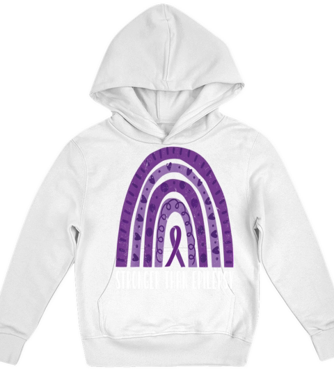 Epilepsy Awareness Ribbon Kids Hoodie