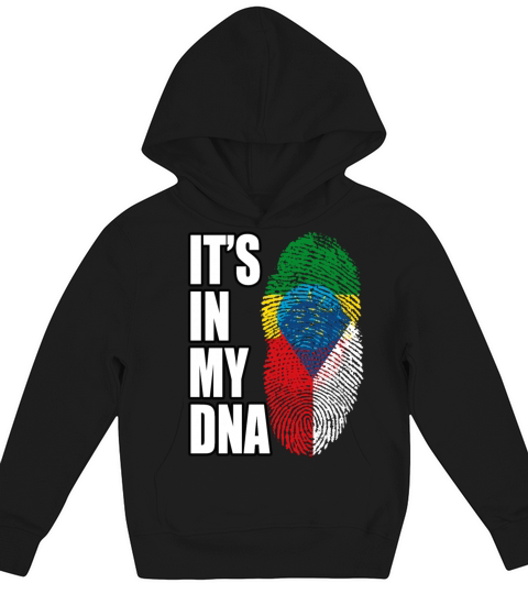 Ethiopian And Czech Mix Heritage DNA Flag Kids Hoodie
