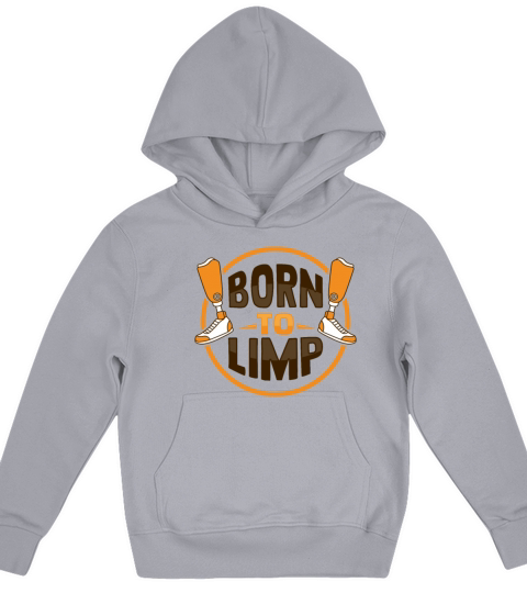 Limping Amputee Joke Leg Prosthetic Design for a Kids Hoodie
