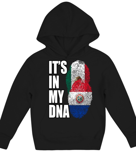 Paraguayan And Mexican Mix Heritage DNA Flag Kids Hoodie