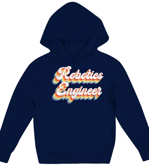 Robot Robotics Engineer Retro Kids Hoodie