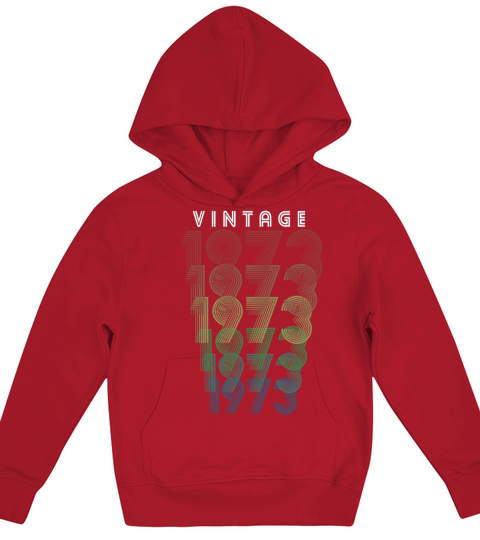 Vintage 1973 Gift 1973 Birthday Retro Men Women Kids Hoodie