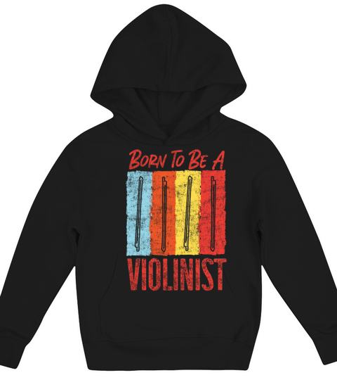 Violin Violinist Retro Vintage Kids Hoodie