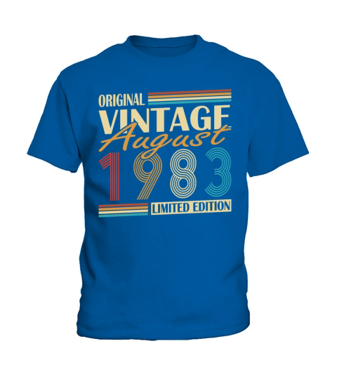40th birthday vintage 1983 original august 1983 Kids T-Shirt