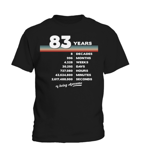 83rd Birthday Vintage 83 Years Old Retro 996 Kids T-Shirt