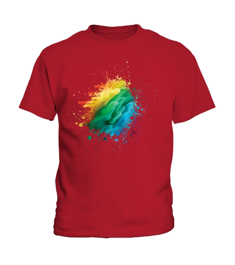 Colorful Rainbow Paint Splatter With Smoke And Fog Kids T-Shirt