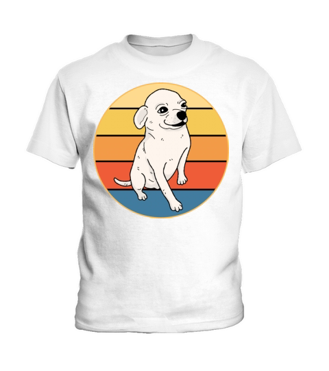 Cute Chihuahua Dog Breed Vintage Retro Sunset Kids T-Shirt