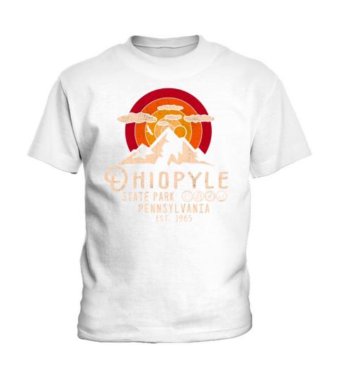 Ohiopyle State Park Pennsylvania - retro camping Kids T-Shirt