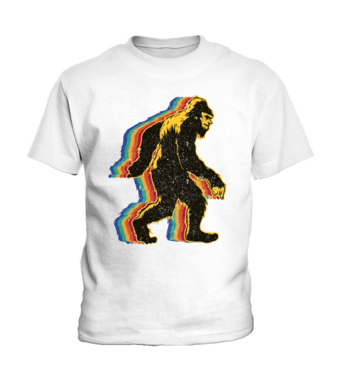 Retro Bigfoot vintage Fun and Nostalgic Sasquatch Kids T-Shirt
