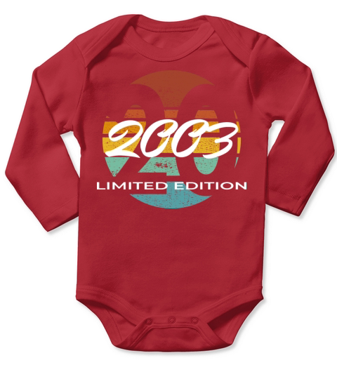 20th birthday men women 20 years 2003 vintage Long Sleeve Baby One-Piece