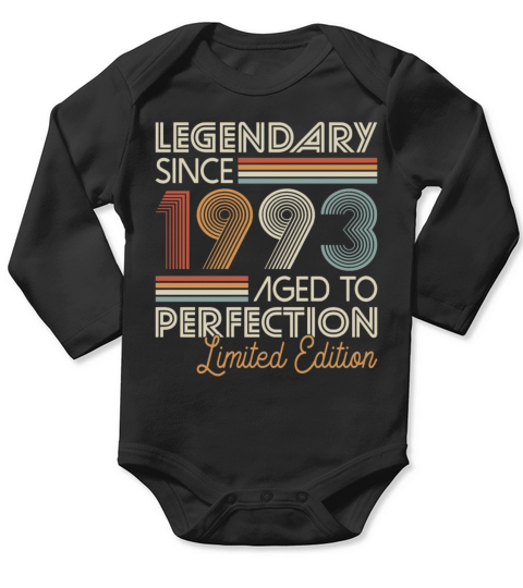 30th birthday vintage 1993 legendary since 1993 Long Sleeve Baby One-Piece