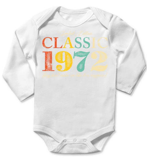 50th Birthday Classic Long Sleeve Baby One-Piece