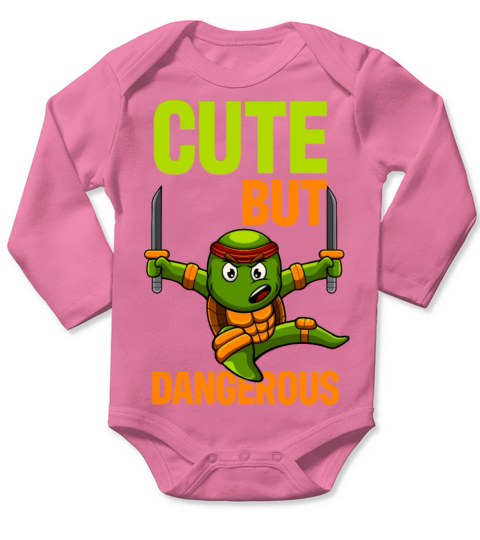 Cute Dangerous Karate Turtle Taekwondo Funny Gifts Long Sleeve Baby One-Piece
