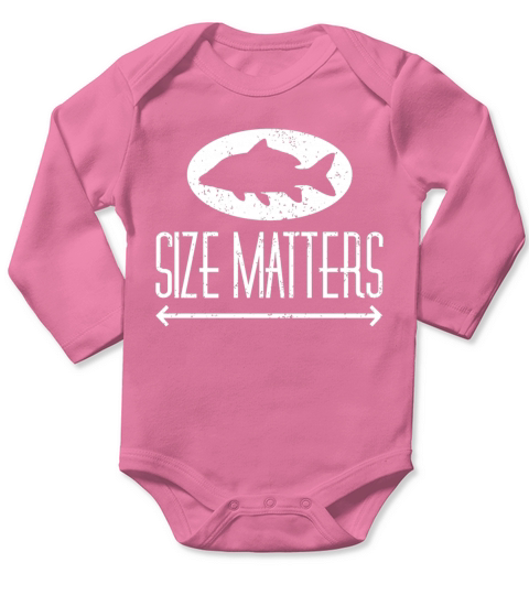 Funny Size Matters Long Sleeve Baby One-Piece