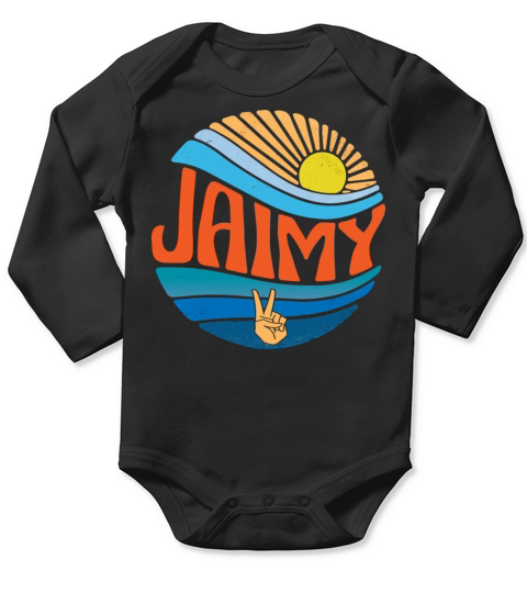 Jaimy Shirt Vintage Sunset Jaimy Groovy Tie Dye Long Sleeve Baby One-Piece