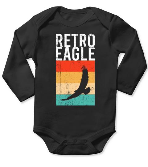 retro eagle Long Sleeve Baby One-Piece