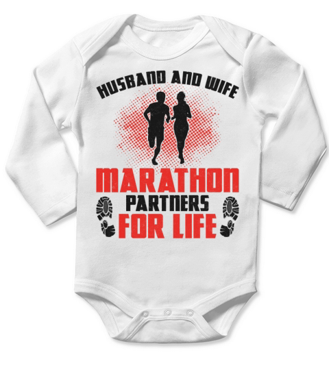 Running Runner Half Marathon Long Sleeve Baby One-Piece