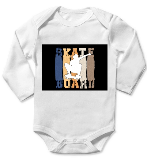 Skateboarding lovers Long Sleeve Baby One-Piece