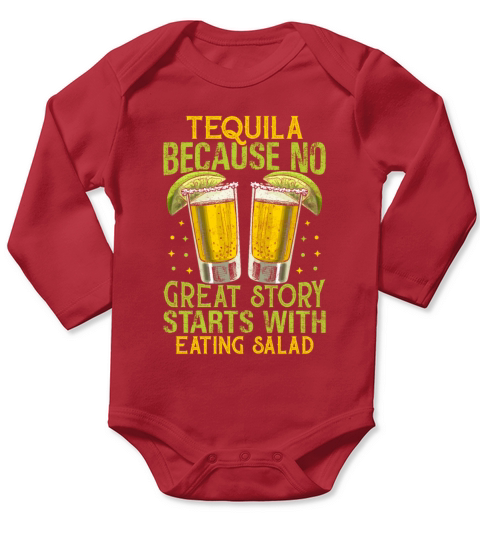 Tequila Drinking Liquor Vintage Glass Drinker Life Long Sleeve Baby One-Piece