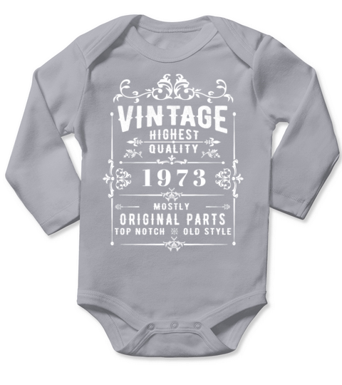 Vintage 1973 Vintage Long Sleeve Baby One-Piece