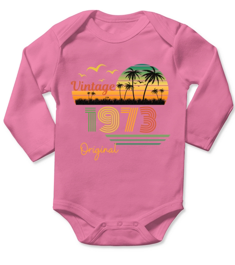 vintage original 1973 Long Sleeve Baby One-Piece