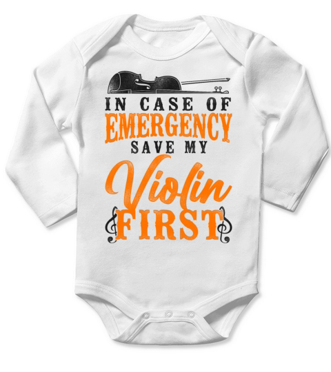 Violin Violinist Vintage In Case Long Sleeve Baby One-Piece