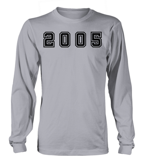 2005 Year Number Long sleeved Unisex
