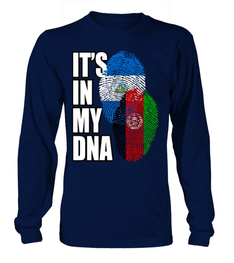 Afghan And Nicaraguan Mix Heritage DNA Flag Long sleeved Unisex