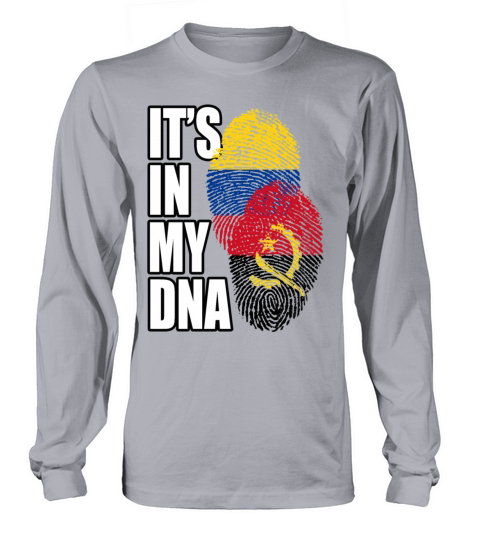 Angolan And Colombian Mix Heritage DNA Flag Long sleeved Unisex