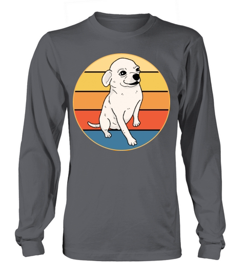 Cute Chihuahua Dog Breed Vintage Retro Sunset Long sleeved Unisex