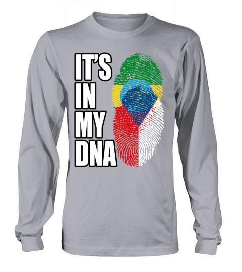 Ethiopian And Czech Mix Heritage DNA Flag Long sleeved Unisex