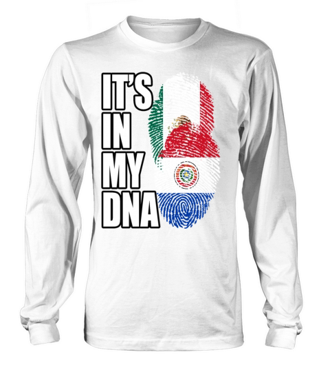 Paraguayan And Mexican Mix Heritage DNA Flag Long sleeved Unisex