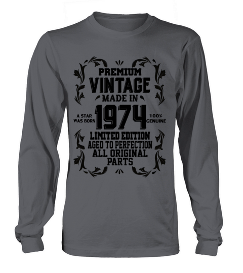Premium Vintage 1974 Long sleeved Unisex