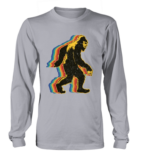 Retro Bigfoot vintage Fun and Nostalgic Sasquatch Long sleeved Unisex