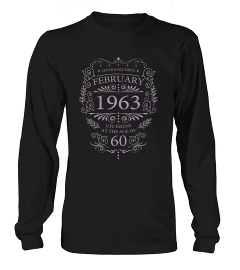 Vintage February 1963 birthday ornaments Long sleeved Unisex