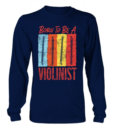 Violin Violinist Retro Vintage Long sleeved Unisex