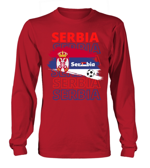 World Serbia Soccer Vintage Long sleeved Unisex