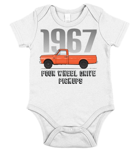1967 Orange Short Sleeve Baby One-Piece