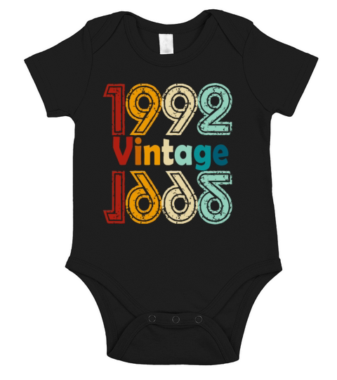 1992 vintage vintage retro birthday gift Short Sleeve Baby One-Piece