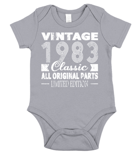 40th birthday vintage 1983 classic 1983 Short Sleeve Baby One-Piece