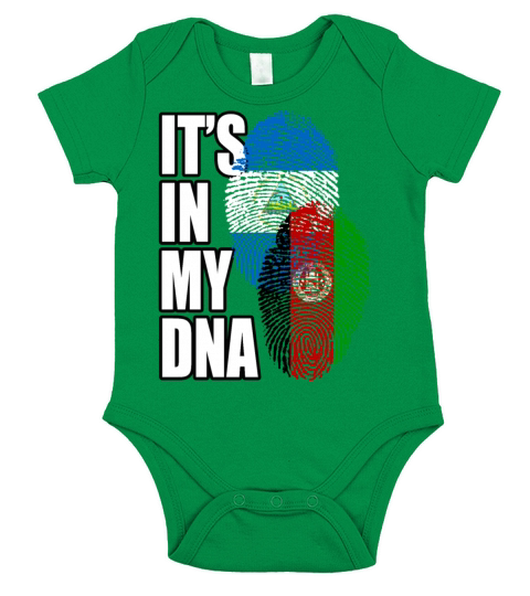 Afghan And Nicaraguan Mix Heritage DNA Flag Short Sleeve Baby One-Piece