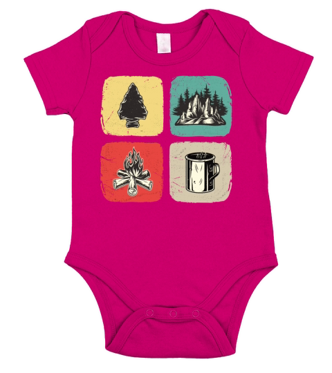 Arrowhead Shapes Collecting Vintage Look Short Sleeve Baby One-Piece