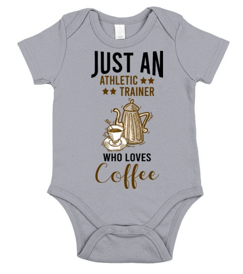 Athletic Trainer Just Loves Coffee Short Sleeve Baby One-Piece