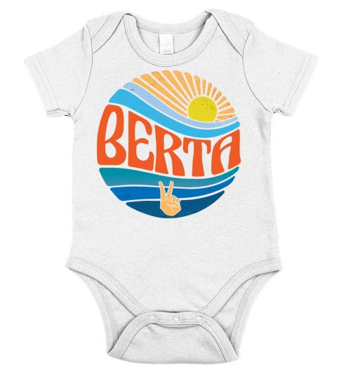 Berta Shirt Vintage Sunset Berta Groovy Tie Dye Short Sleeve Baby One-Piece