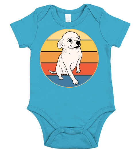 Cute Chihuahua Dog Breed Vintage Retro Sunset Short Sleeve Baby One-Piece