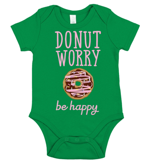 Donut Worry - Be Happy Short Sleeve Baby One-Piece