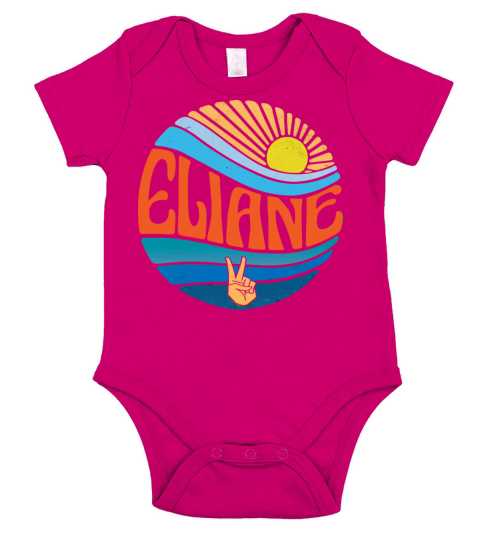 Eliane Shirt Vintage Sunset Eliane Groovy Tie Dye Short Sleeve Baby One-Piece